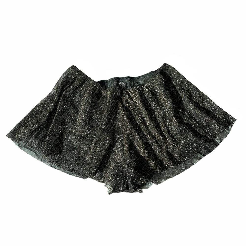 Only Hearts NYC Helena Stewart Sheer Sheer Black Glitter Tap Shorts